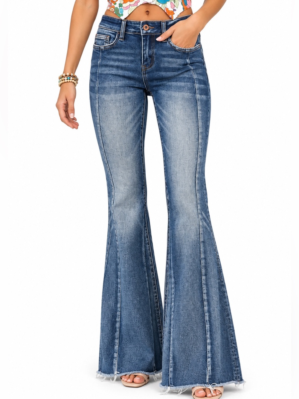 Bridge by Gly mid rise super flare jeans size 29